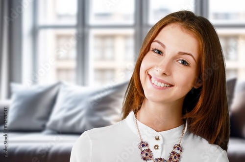 Free Download Happy young woman poses playfully - GFXLoad