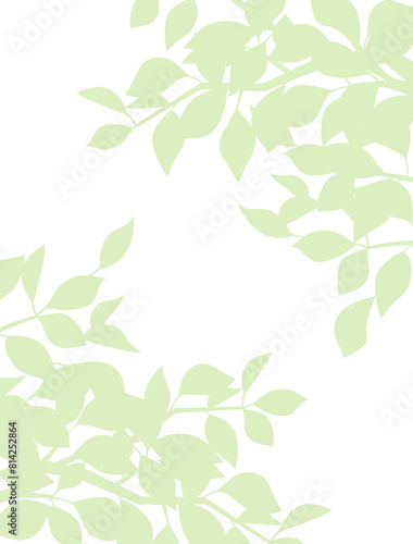 葉の影をイメージしたイラスト　縦型バージョン