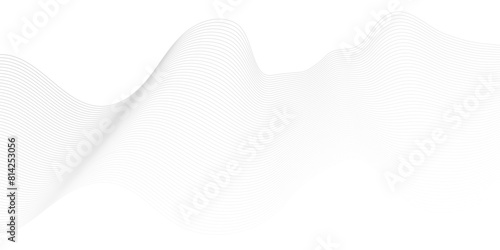 Vector abstract white digital blend wave lines technology background. Modern minimal gradient white flowing wave lines and glowing moving lines. Futuristic technology and sound wave lines background.