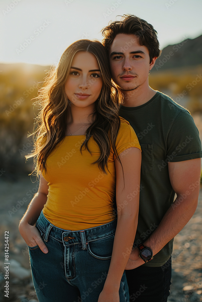 Portrait of a young couple sharing moment outdoors Portrait of a young couple sharing moment outdoors