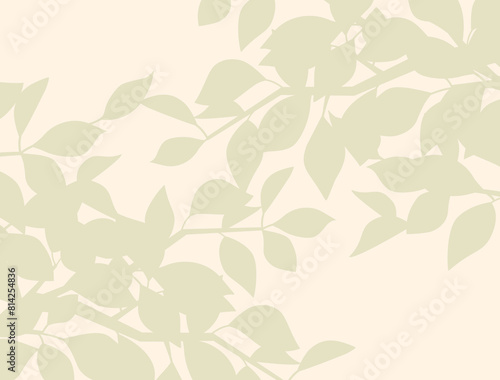 おしゃれな葉のシルエットのイラストの壁紙