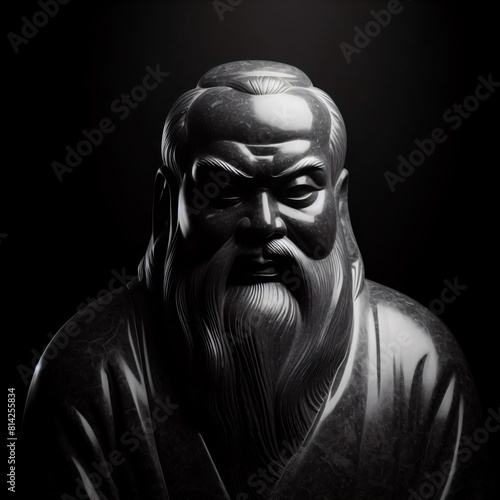 Eastern Philosophy in Art. A Conceptual Portrait of Confucius. Generative AI