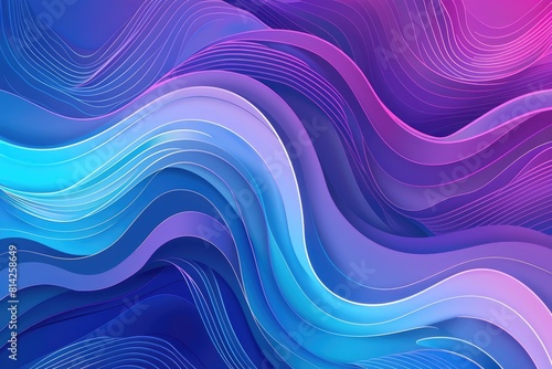 Blue and purple abstract waves AIG51A.