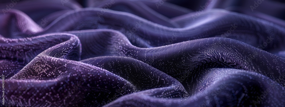 A macro shot of a purple luxurious velvet fabric, showcasing the deep pile and soft sheen. A macro shot of a purple luxurious velvet fabric, showcasing the deep pile and soft sheen.