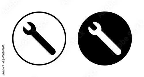 wrench icon vector isolated on white background. Wrench vector icon. Spanner symbol