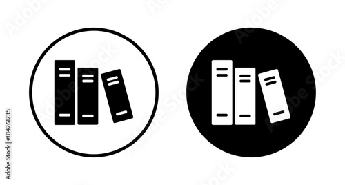 Library icon vector isolated on white background. Book icon vector