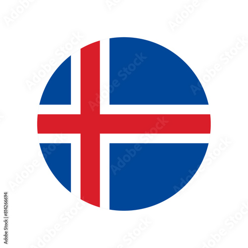 Round Iceland flag icon