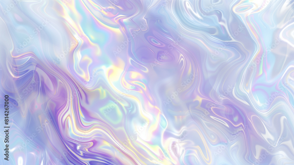 Fototapeta premium Iridescent Liquid Marble Texture, Abstract Fluid Art