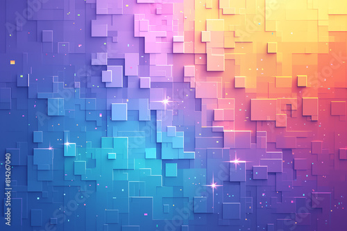 colorful background of cubes in rainbow colors.