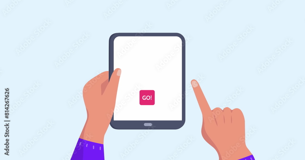 Image of hands using tablet with travel icons Image of hands using tablet with travel icons