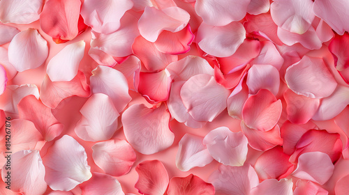 Pink Rose Petals Background, Romantic and Soft Floral Texture