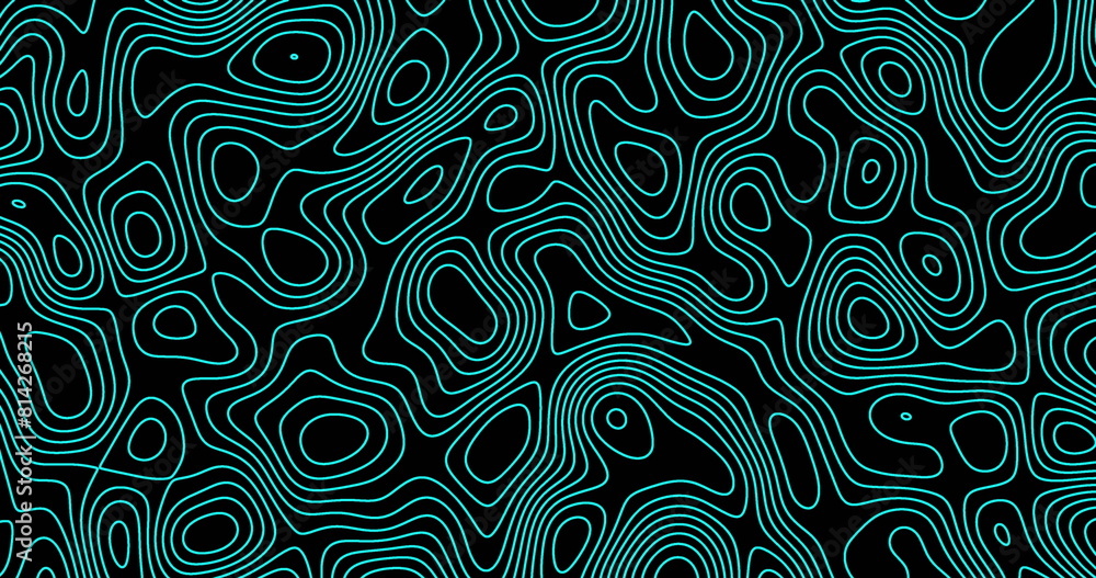Image of moving contour lines over man wearing vr headset Image of moving contour lines over man wearing vr headset