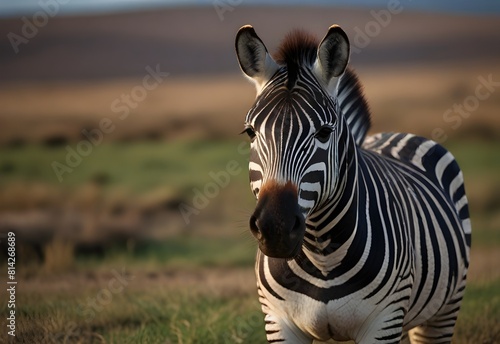 zebra with stripes of different colors  generative AI