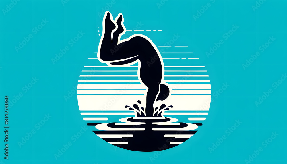 Extreme sports illustration, digital vector swimming adventure Wallpaper 4K Background Generative AI Extreme sports illustration, digital vector swimming adventure Wallpaper 4K Background Generative AI