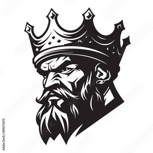 Majestic Fury Vector Illustration of the Angry King Logo