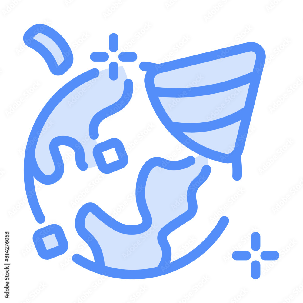 Earth Day Icon With Lineal Color Style Earth Day Icon With Lineal Color Style