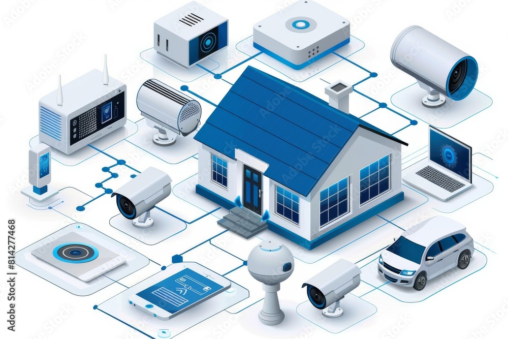 Advanced floor sensors augment the surveillance capabilities of CCTV and CTV systems in smart homes, securing perimeters and recording detailed security footage. Advanced floor sensors augment the surveillance capabilities of CCTV and CTV systems in smart homes, securing perimeters and recording detailed security footage.