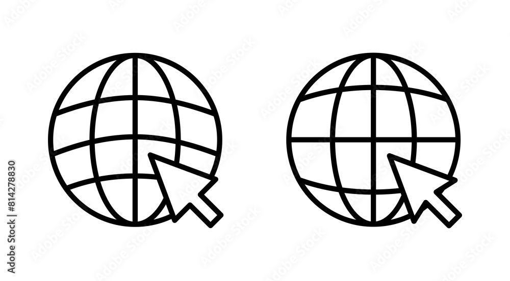 Web icon set. go to web icon. web click icon Web icon set. go to web icon. web click icon
