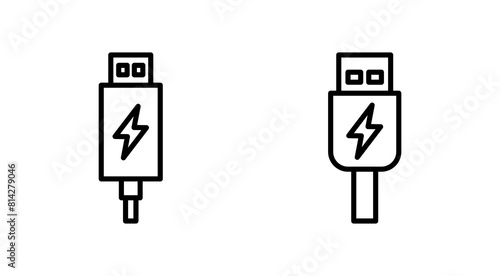 Usb icon set. Flash disk icon vector