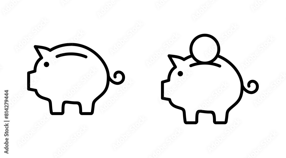 Piggy bank icon vector. piggy money icon Piggy bank icon vector. piggy money icon