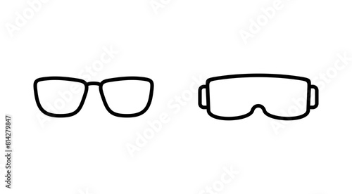 Glasses icon set. Glasses vector icon