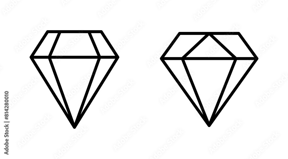 Diamond icon set. diamond gems vector icon. Diamond icon set. diamond gems vector icon.