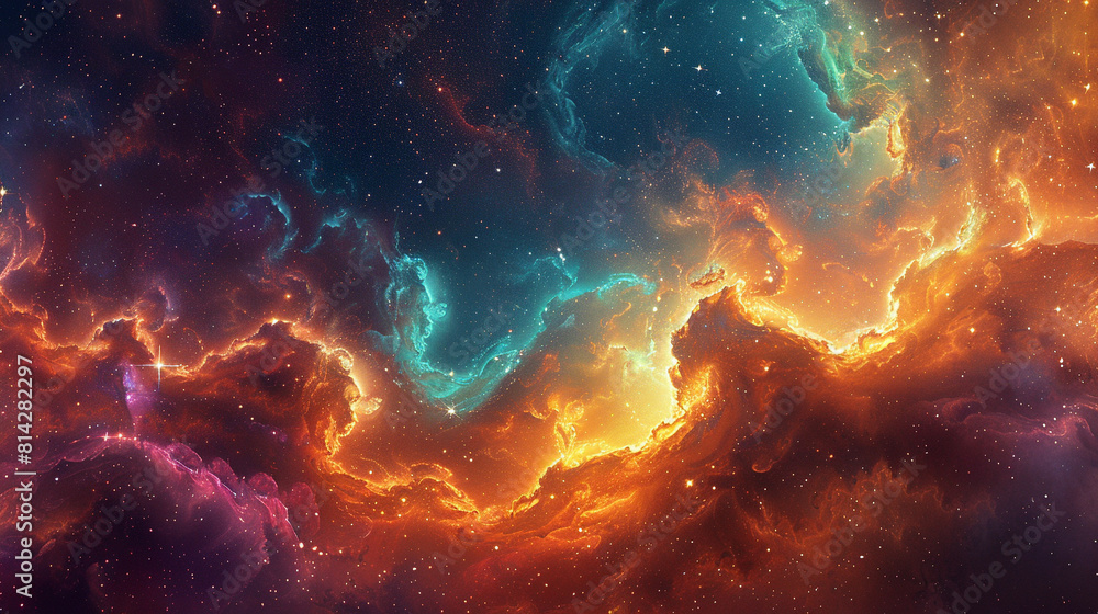 Fototapeta premium Celestial Abstract Capturing Cosmic Wonders in Stunning Art – A Journey Through the Beauty of the Universe with Mesmerizing Space-Inspired Designs and Ethereal Cosmic Imagery