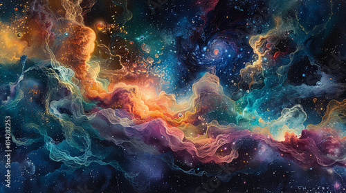 Celestial Abstract Capturing Cosmic Wonders in Stunning Art – A Journey Through the Beauty of the Universe with Mesmerizing Space-Inspired Designs and Ethereal Cosmic Imagery