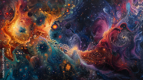 Celestial Abstract Capturing Cosmic Wonders in Stunning Art     A Journey Through the Beauty of the Universe with Mesmerizing Space-Inspired Designs and Ethereal Cosmic Imagery