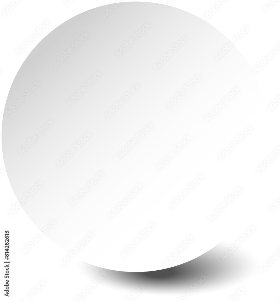White paper round shadow White paper round shadow