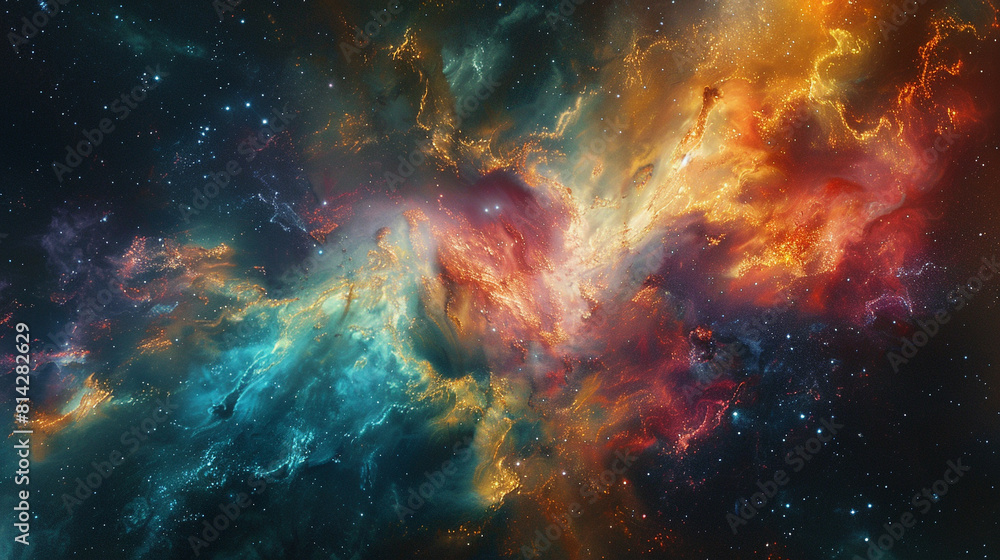 Fototapeta premium Celestial Abstract Capturing Cosmic Wonders in Stunning Art – A Journey Through the Beauty of the Universe with Mesmerizing Space-Inspired Designs and Ethereal Cosmic Imagery