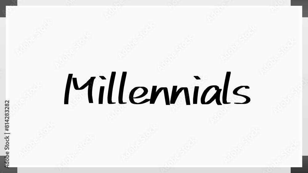 Millennials のホワイトボード風イラスト Millennials のホワイトボード風イラスト