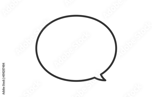 シンプルな丸いふきだし【ベクターイラスト素材】