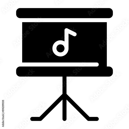 music stand glyph icon