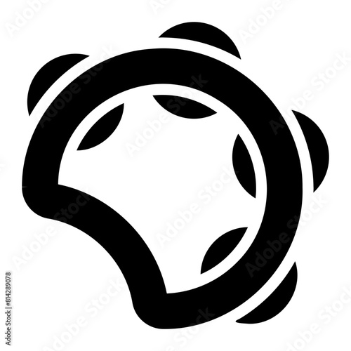 tambourine glyph icon