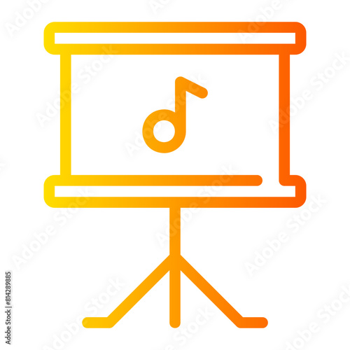 music stand gradient icon
