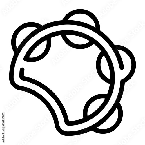 tambourine line icon