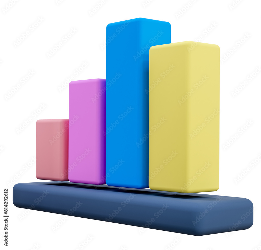 3D graph for business digital marketing concept. Growth and changes in value. Exchange trading. Reporting annual and quarterly profits. 3D rendering 3D graph for business digital marketing concept. Growth and changes in value. Exchange trading. Reporting annual and quarterly profits. 3D rendering