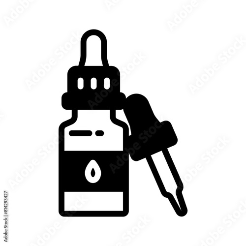 Vector solid black icon for Oil tinctures