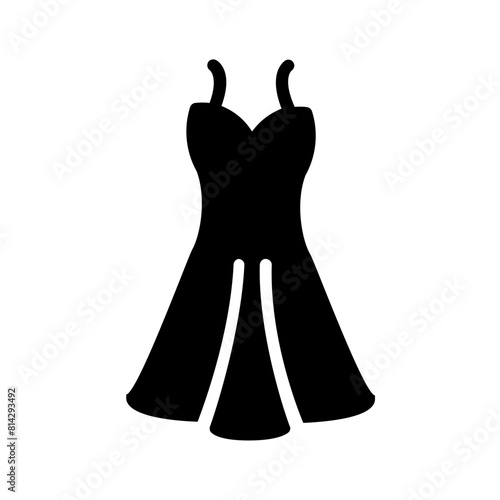 Vector solid black icon for Dress