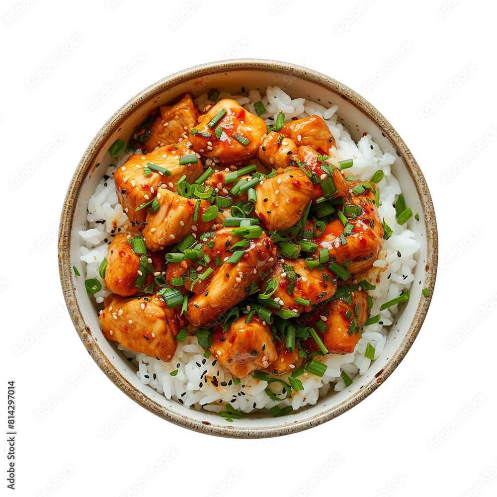 Chicken and rice in a bowl png Chicken and rice in a bowl png