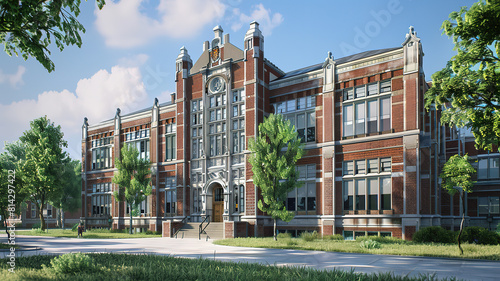 Wallpaper Mural Beautiful Brown building under the cloudy sky Torontodigital.ca