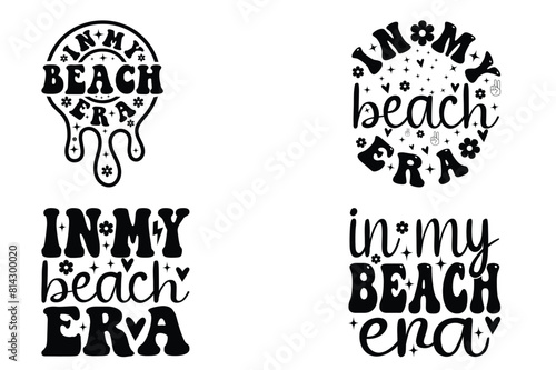 In my beach era, beach groovy, beach SVG bundle, beach retro, beach PNG bundle, beach summer SVG  bundle T-shirt