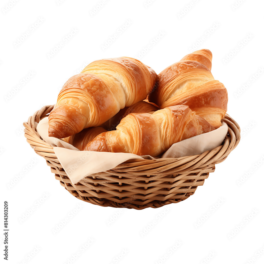 Gourmet French Croissants in Basket Gourmet French Croissants in Basket