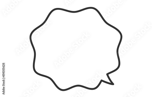 シンプルなもやもやふきだし【ベクターイラスト素材】