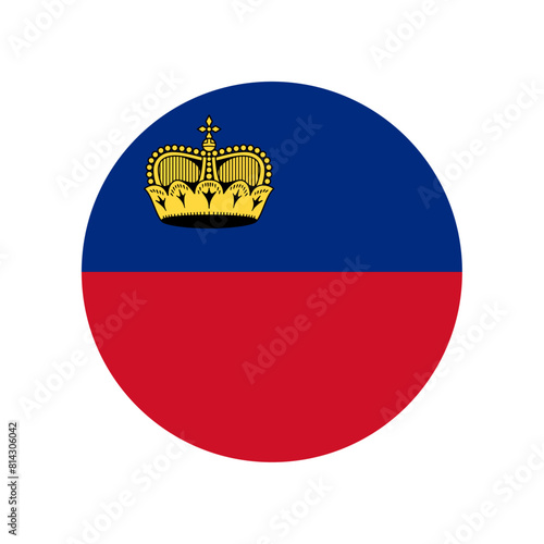 Round Liechtenstein flag icon