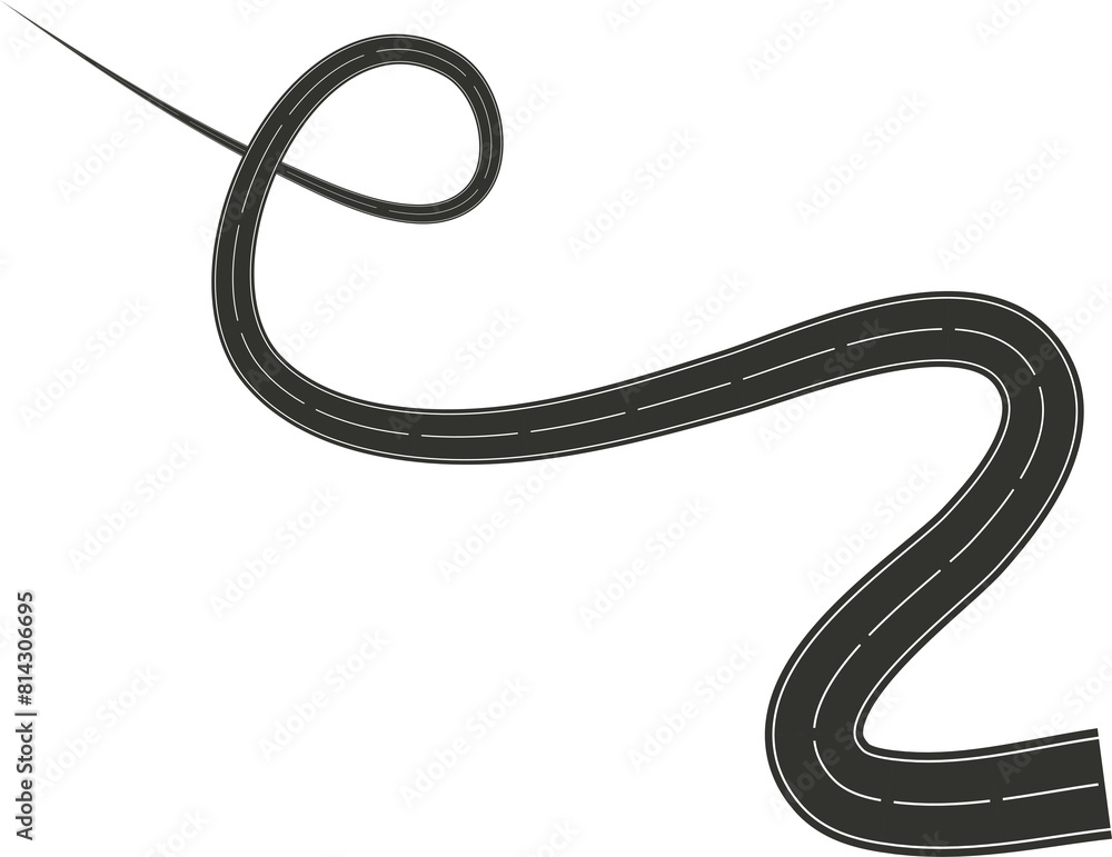 Street turn and curve long way, road, race, highways, asphalt Street turn and curve long way, road, race, highways, asphalt