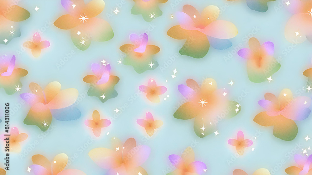 Ethereal Blossoms A Seamless flowers Pattern Featuring Delicate, Pastel-Colored Flowers With Intricate Details Background. Ethereal Blossoms A Seamless flowers Pattern Featuring Delicate, Pastel-Colored Flowers With Intricate Details Background.