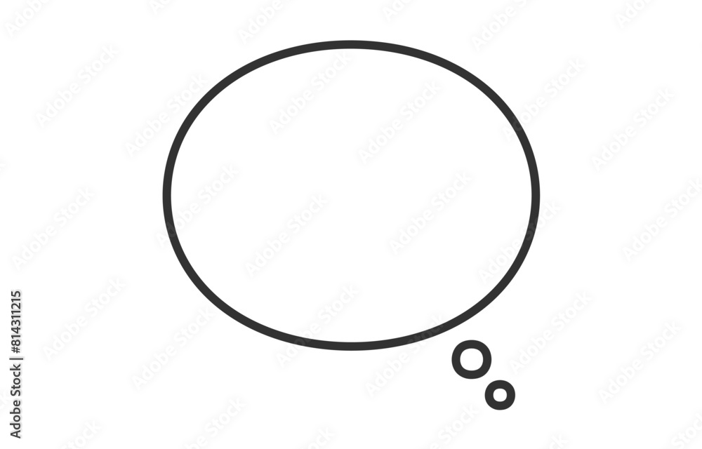 考え中のシンプルな丸いふきだし【ベクターイラスト素材】 考え中のシンプルな丸いふきだし【ベクターイラスト素材】