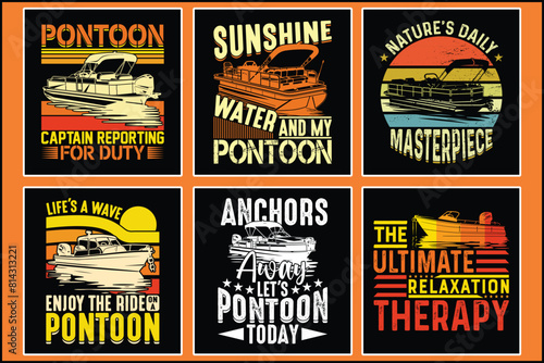 Pontoon Funy shirt. Pontoon Bundle T-shirt. Pontoon Boat T-shirt Bundle.